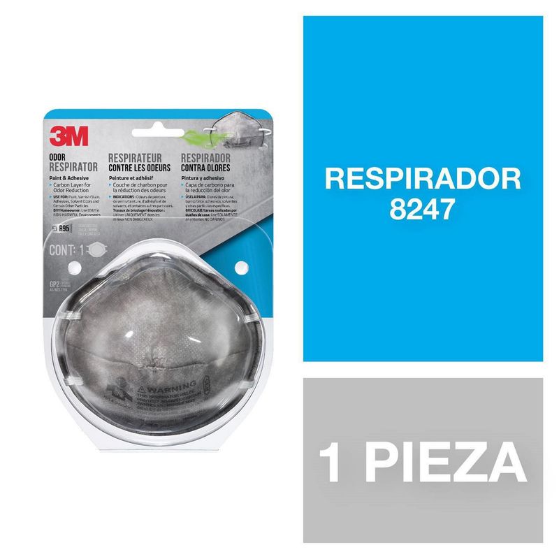 3M - Respirador para Pintura y Vapores Orgánicos R95 8247