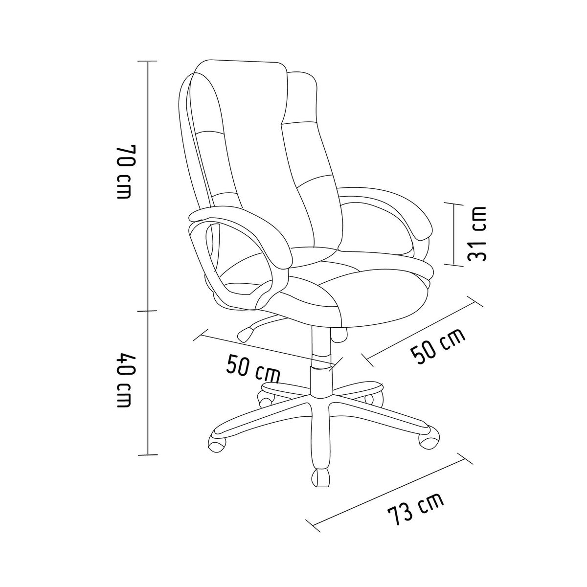 JUST HOME COLLECTION - Sillón Andrés negro