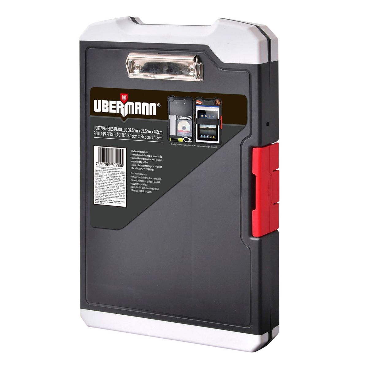 UBERMANN - Portapapeles PLST 30X26X4CM