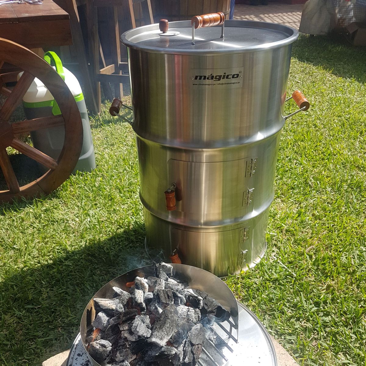 GENERICO - Cilindro Parrillero Inoxidable Mediano 30 galones