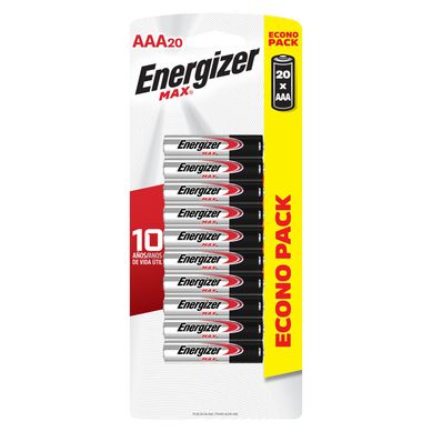 Pack de 20 pilas alcalinas AAA 1.5V Energizer