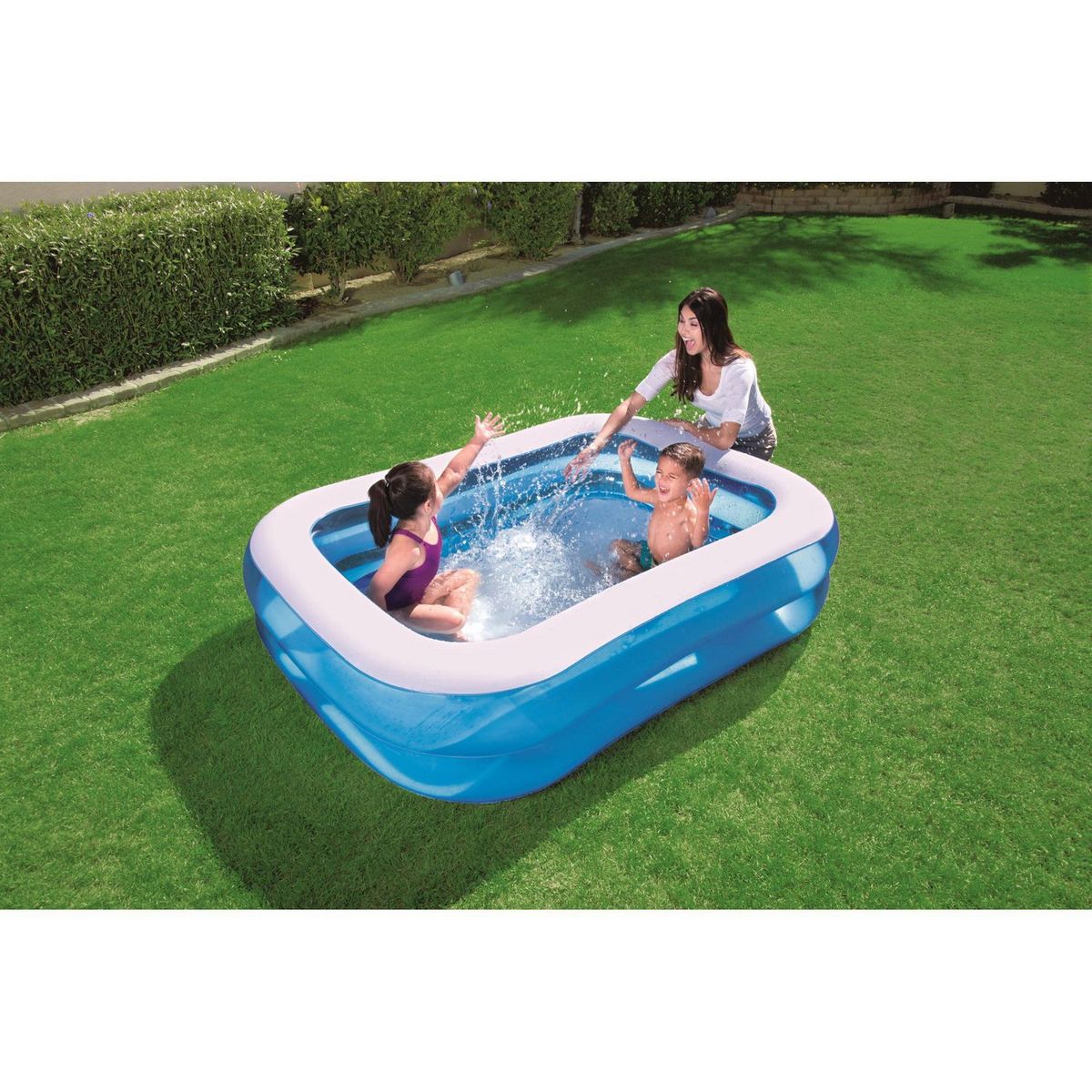 BESTWAY - Piscina Inflable Rectangular 201x150x51cm
