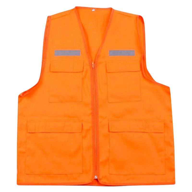  - Chaleco Reflectivo Básico Dril Naranja Talla XL