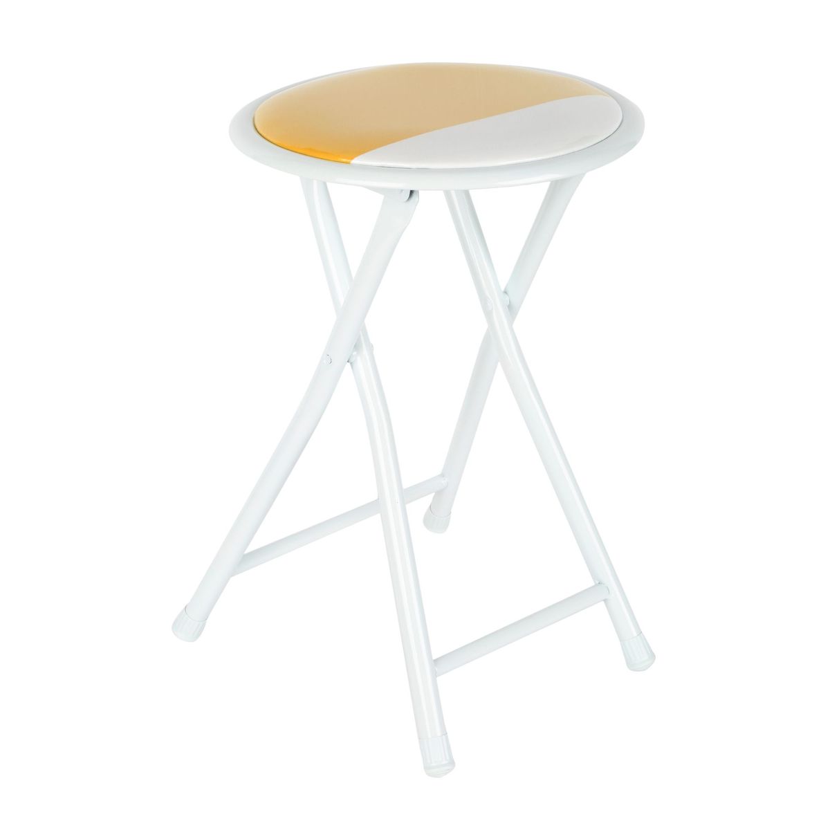 CASA BONITA - Banco metálico plegable amarillo