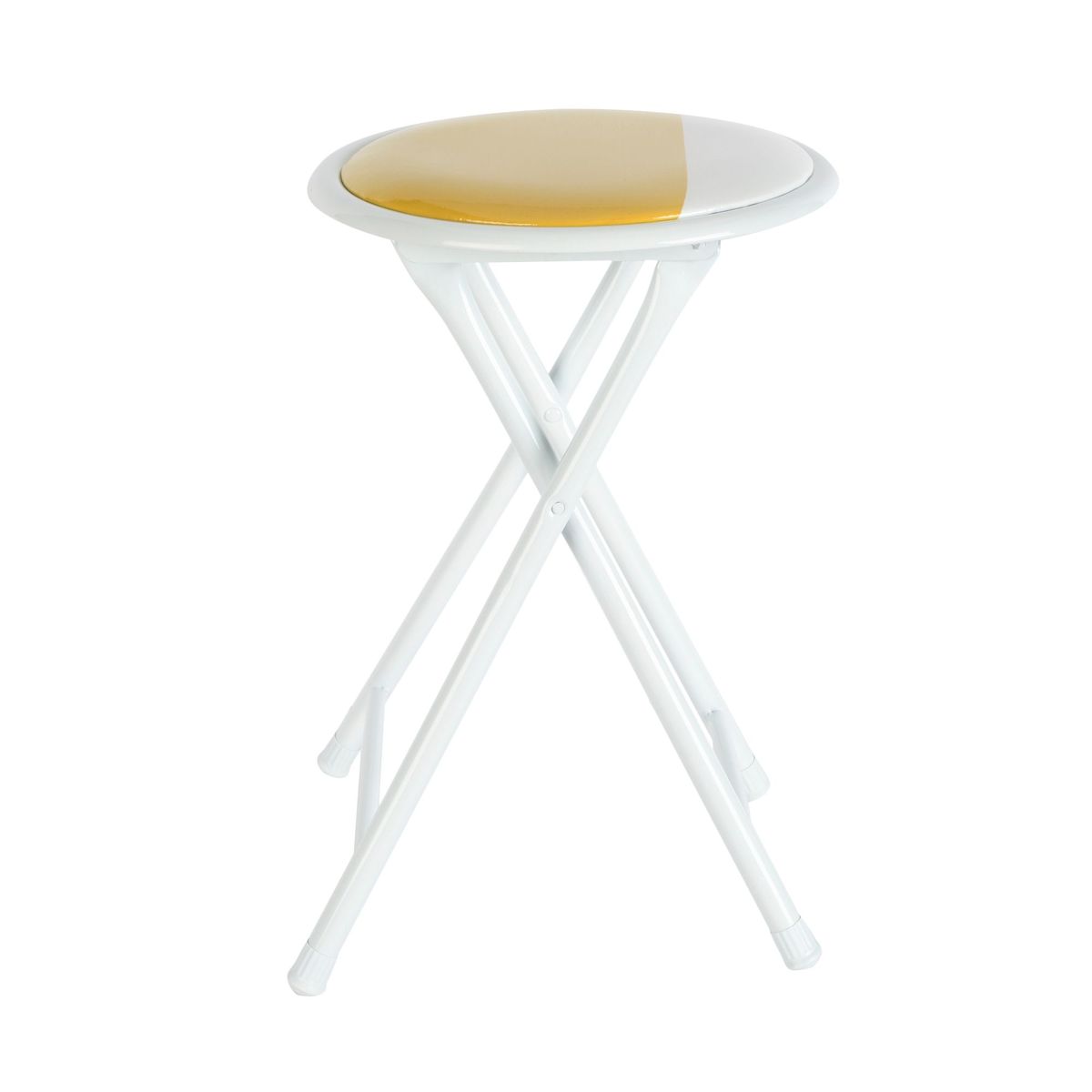 CASA BONITA - Banco metálico plegable amarillo