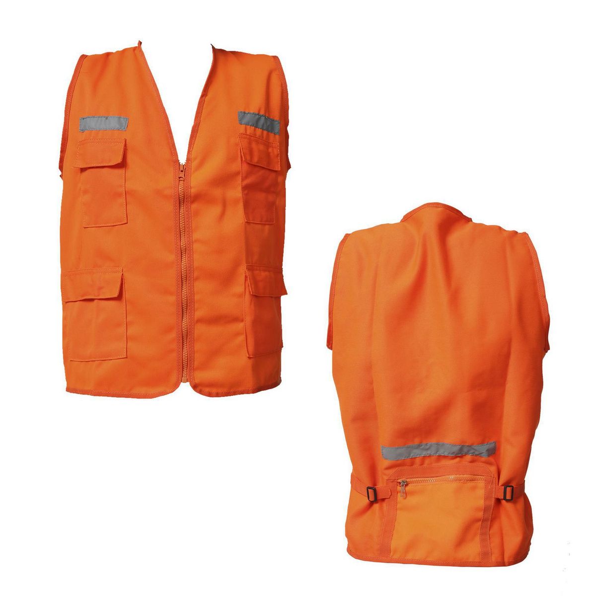  - Chaleco Reflectivo Básico Dril Naranja