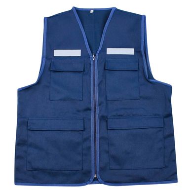 Chaleco Reflectivo Bsico Dril Azul Talla L
