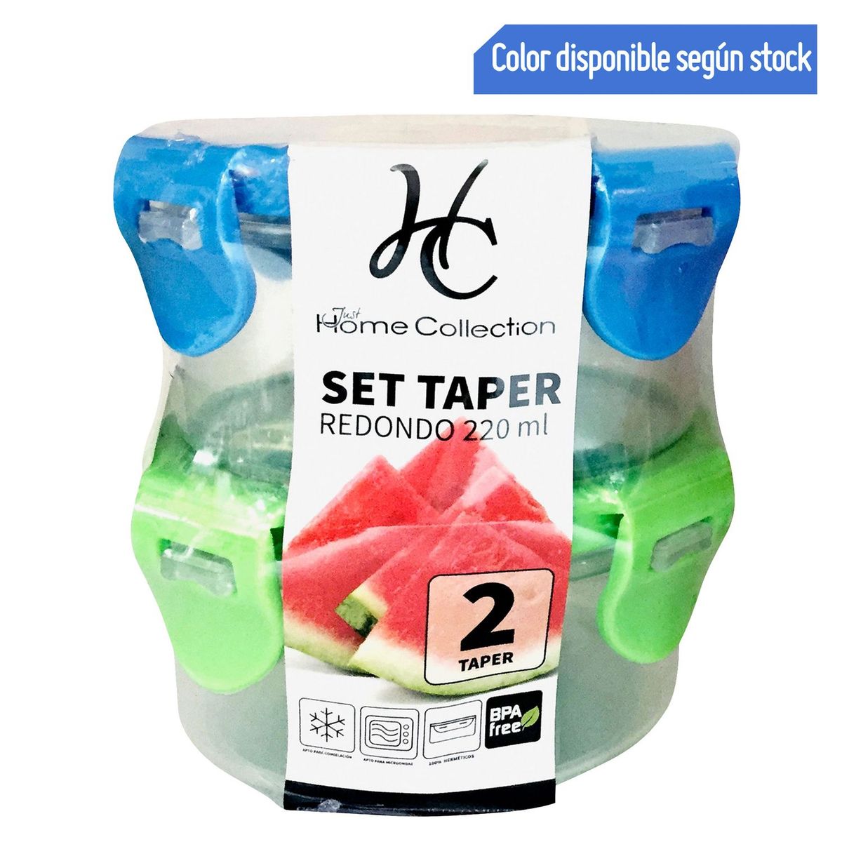 BASA - Set 2 Piezas Taper Escolar Redondo 220ml