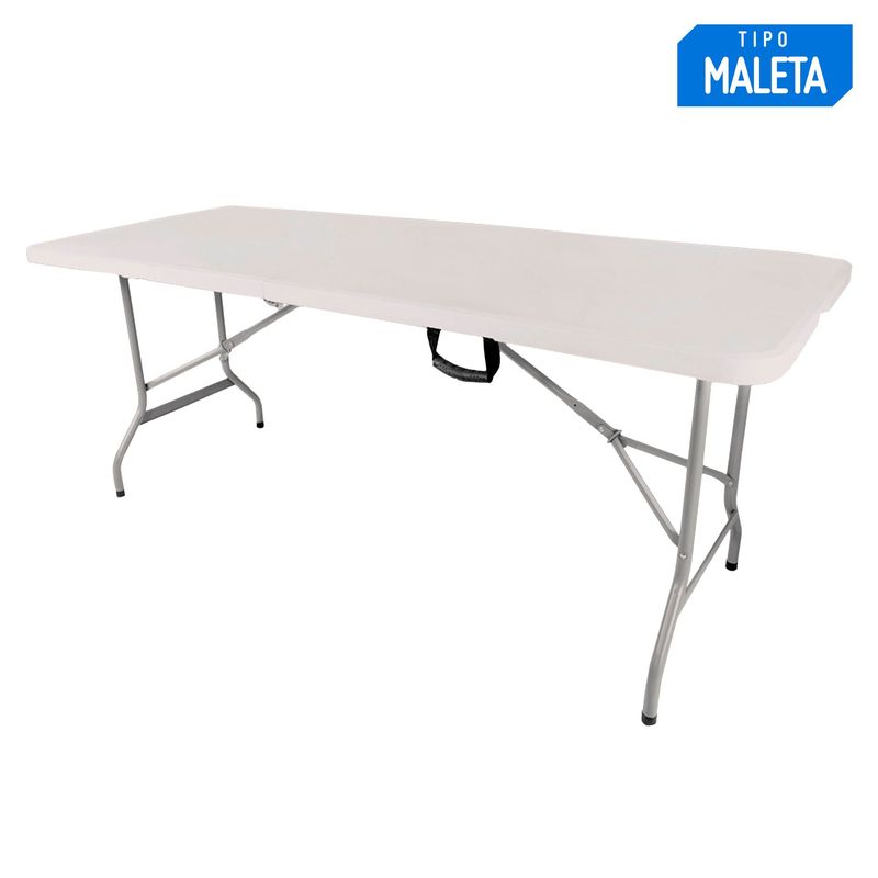  - Mesa Plegable 180 x 74 cm Blanco