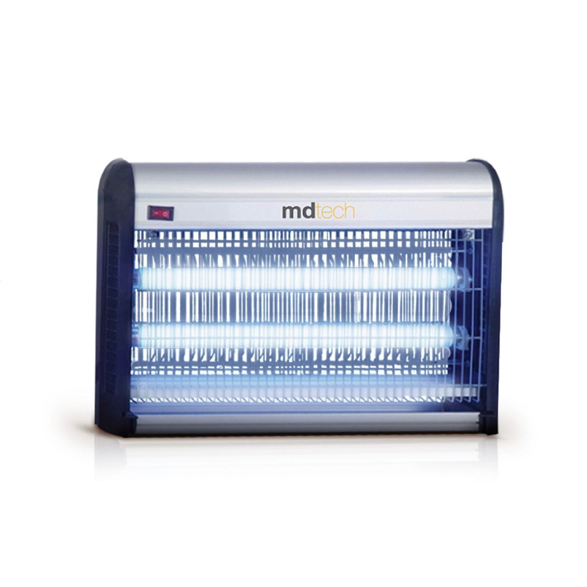 MDTECH - Equipo Mata Moscas 2X10W Aluminio Gris 39x31.5x11.3cm