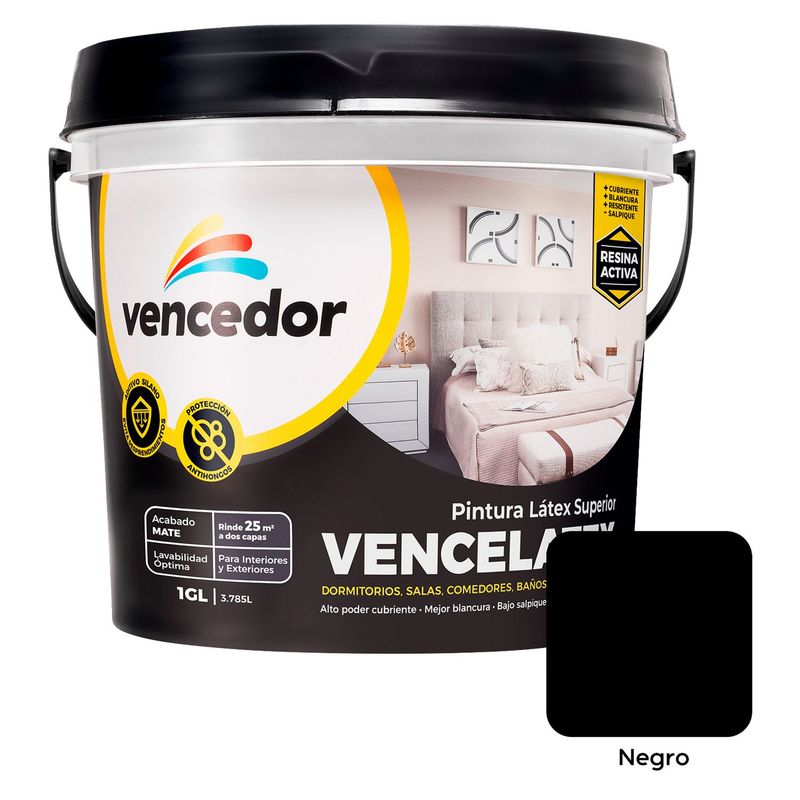 VENCEDOR - Vencelatex Negro 1GL