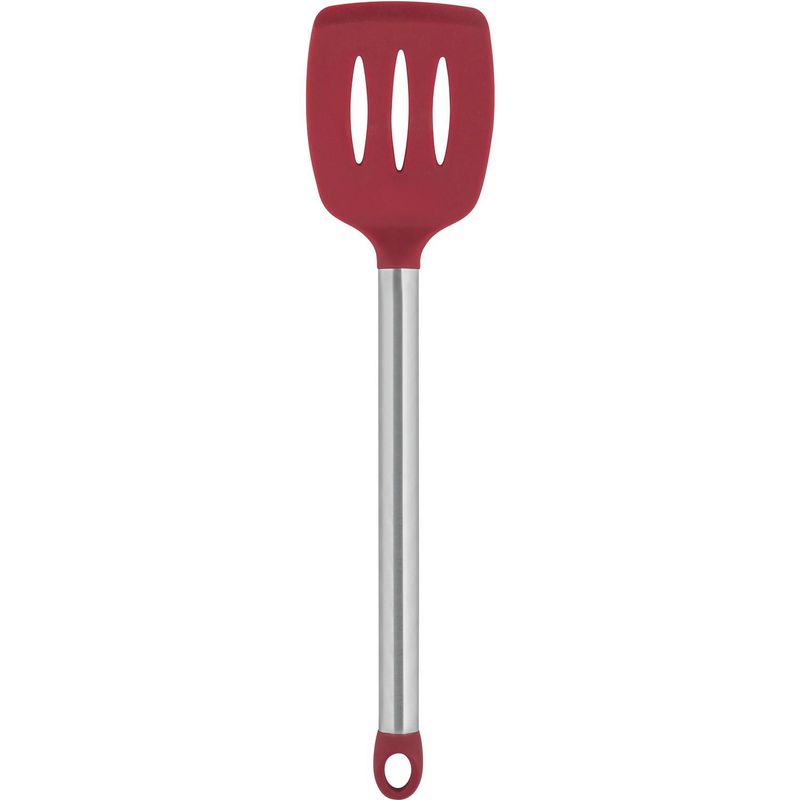 JUST HOME COLLECTION - Espatula Acero con mango rojo 35 cm