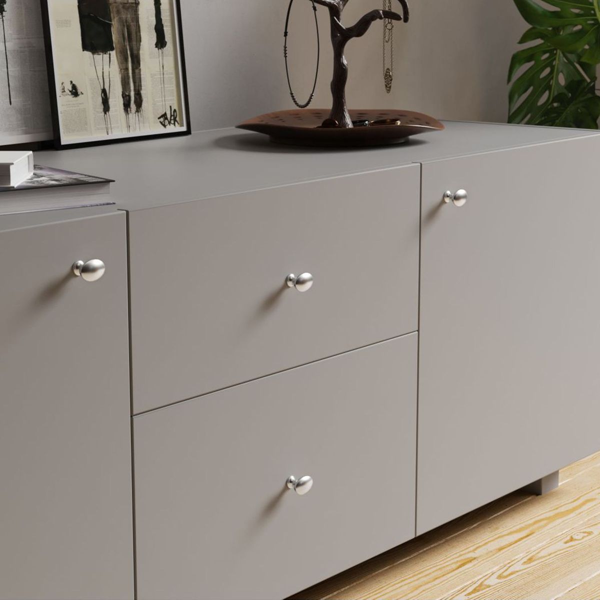 FIXSER - Jalador de Perilla Níquel Cepillado GP09 27 mm