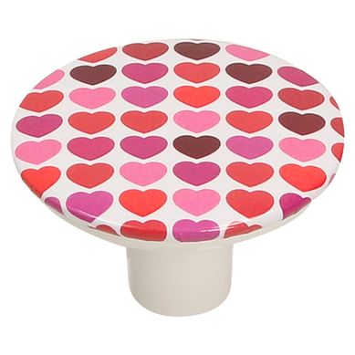 Tirador de Perilla Plstico ABS Corazones 743A2 50 mm.