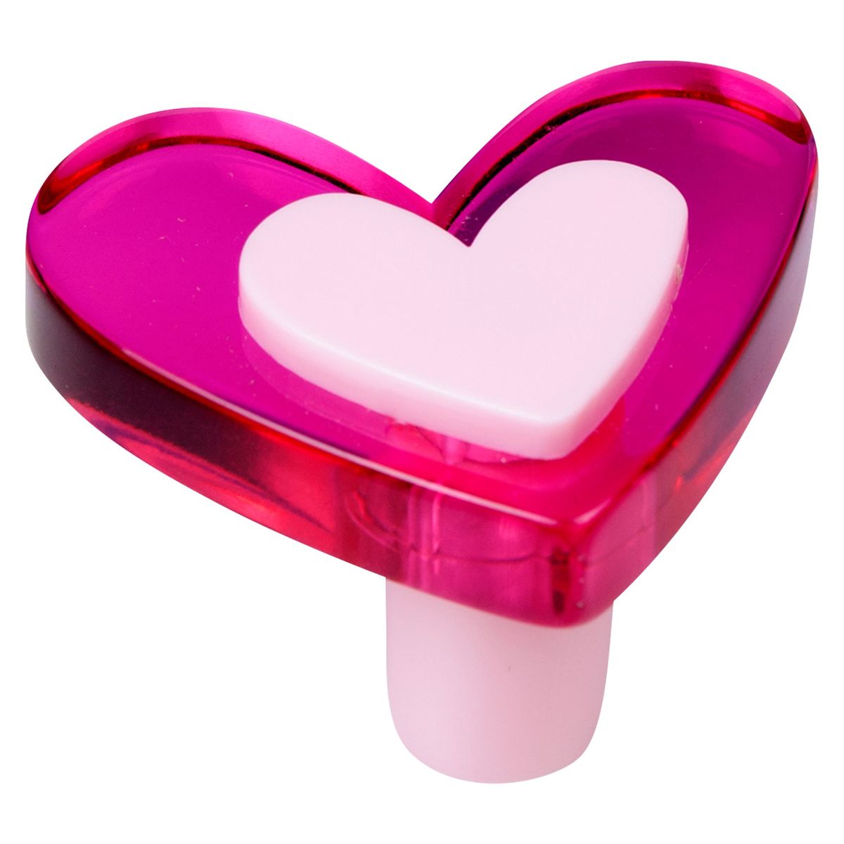 FIXSER - Jalador de Perilla Corazón Plástico ABS Magenta 666MG