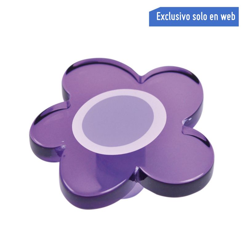 FIXSER - Tirador de Flor Flor Morada 50X52 mm.