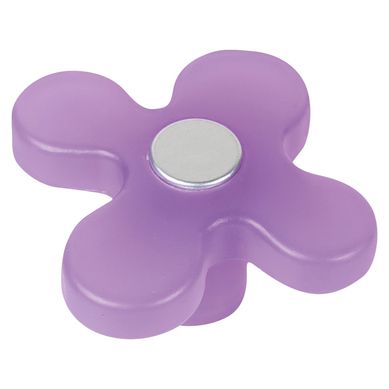 Jalador de Perilla Flor Plstico ABS Morado Cromo Mate 43 mm