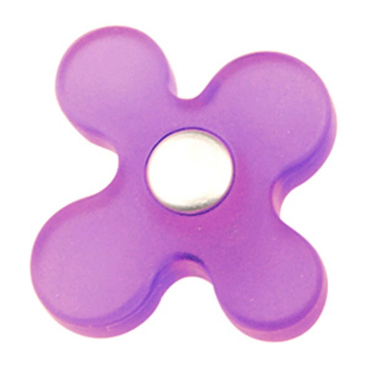 FIXSER - Jalador de Perilla Flor Plástico ABS Morado Cromo Mate 43 mm