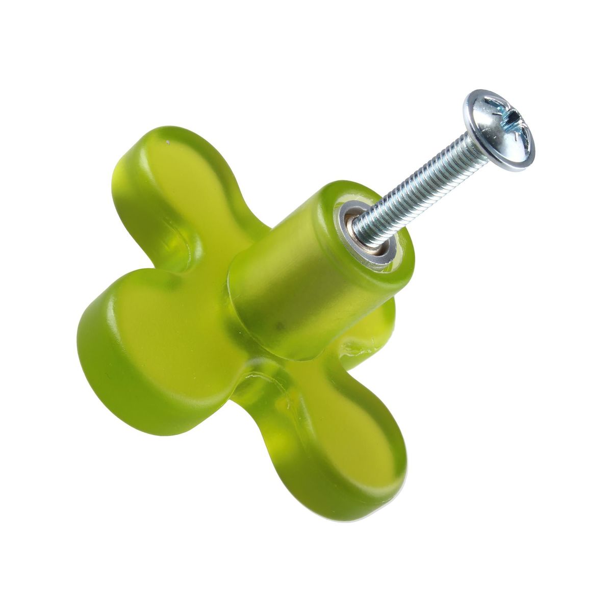 FIXSER - Jalador de Flor Plástico ABS Pistacho Cromo Mate