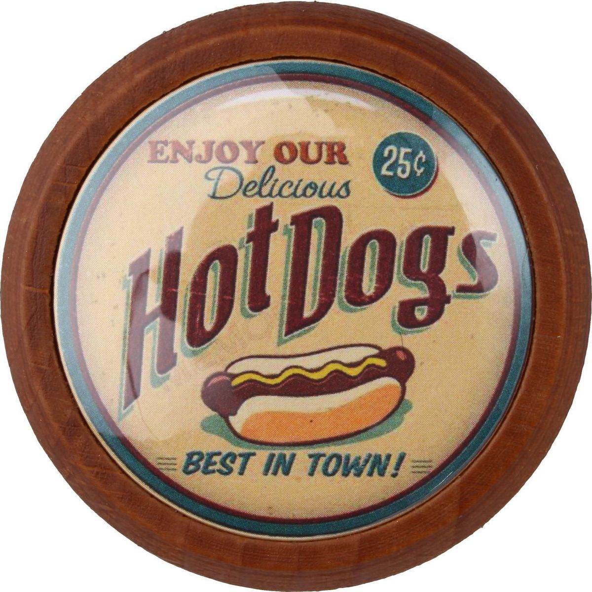 FIXSER - Jalador de Perilla Madera Tinte Miel Hot Dogs 40 mm