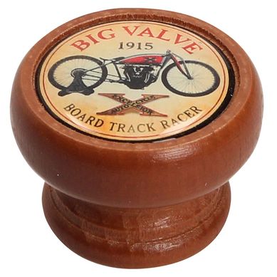 Tirador de Perilla Madera Tinte Miel Big Valvle 40 mm.