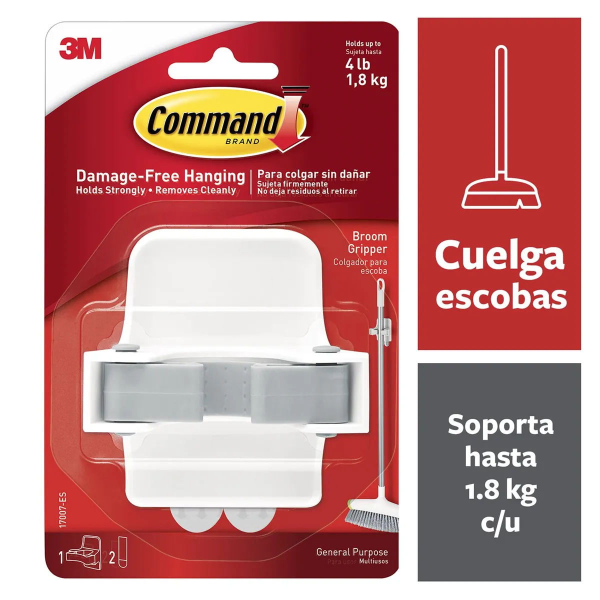 3M - Gancho Command Grande para Sujetar Escobas