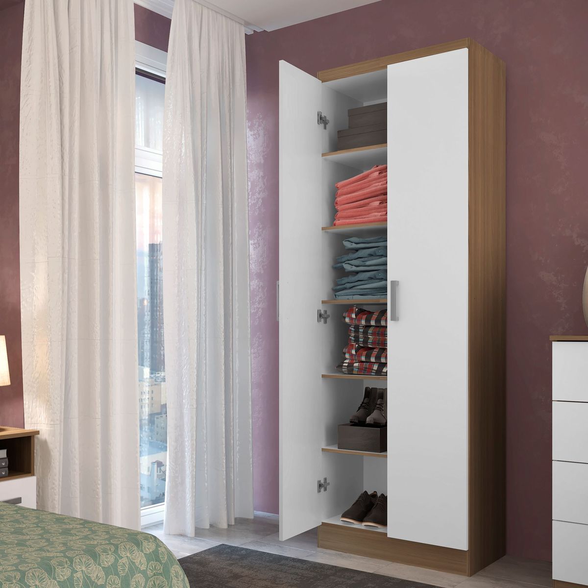 GENIALFLEX - Ropero 2 puertas Multiusos