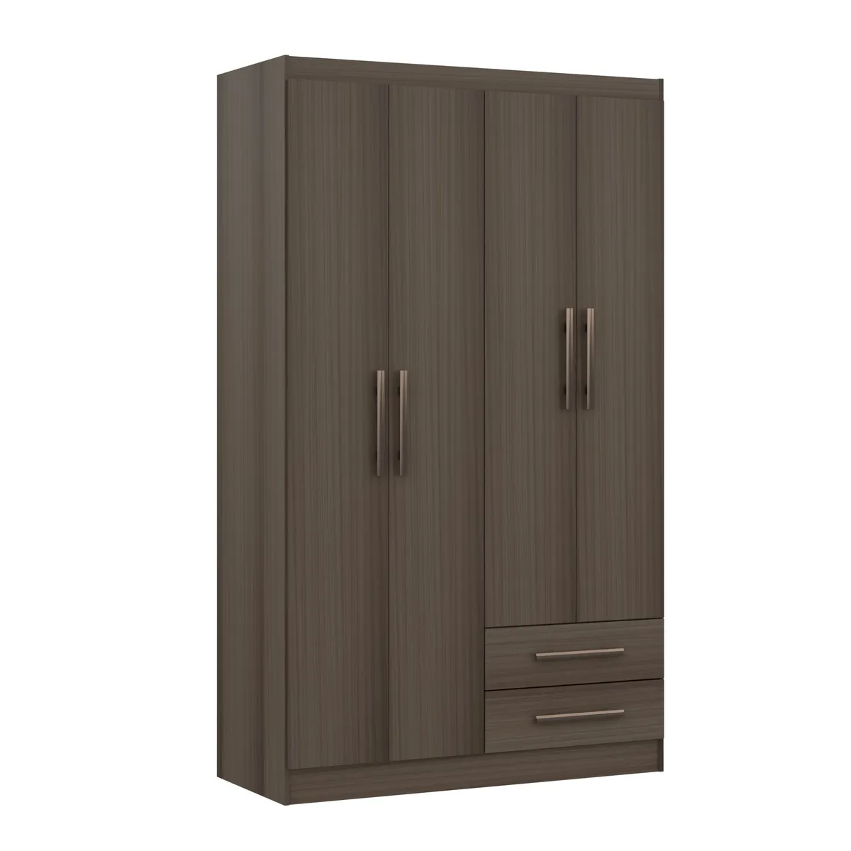 CASA BONITA - Ropero 4 Puertas 2 Cajones 109x47x183cm