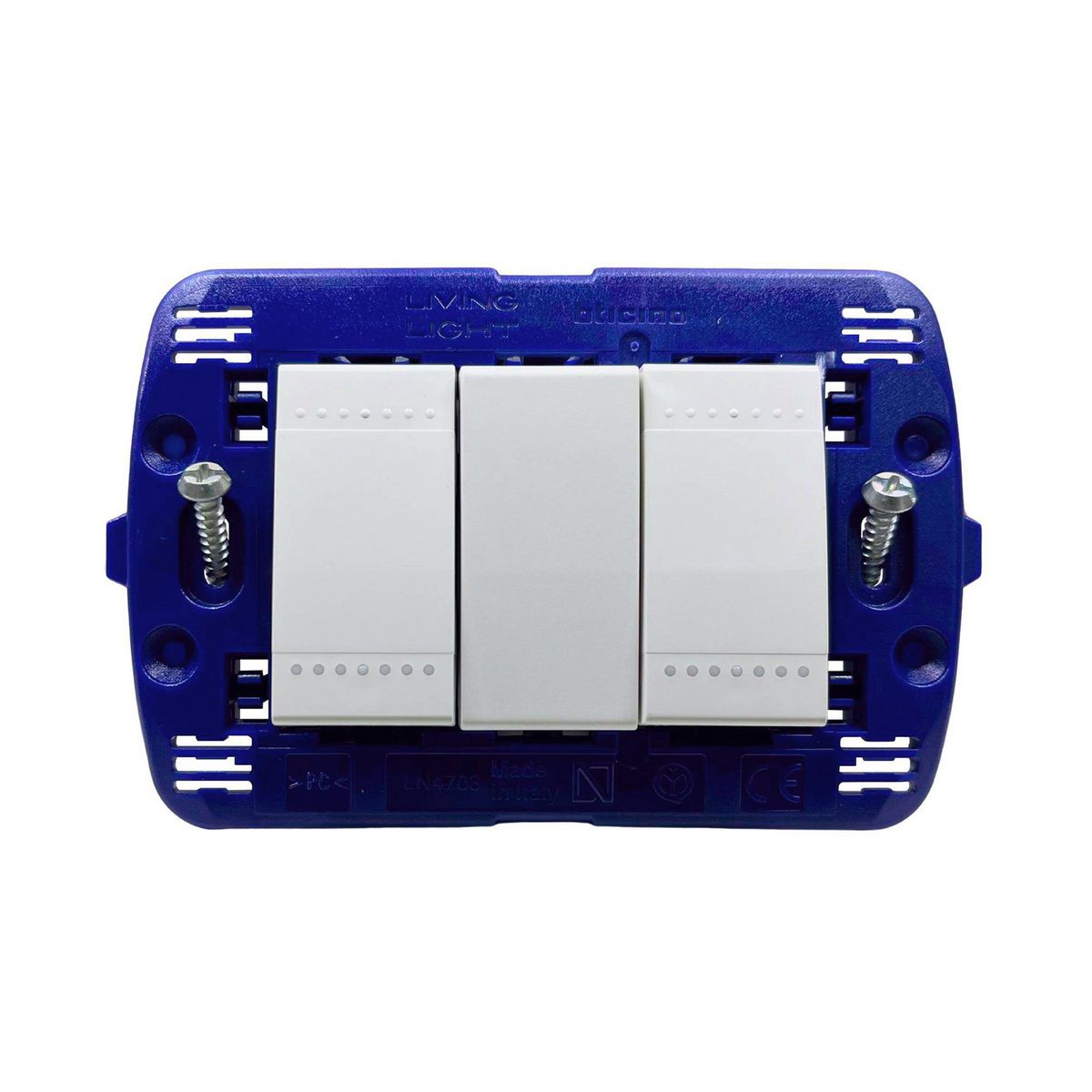 BTICINO - Interruptor Doble Living Light Blanco