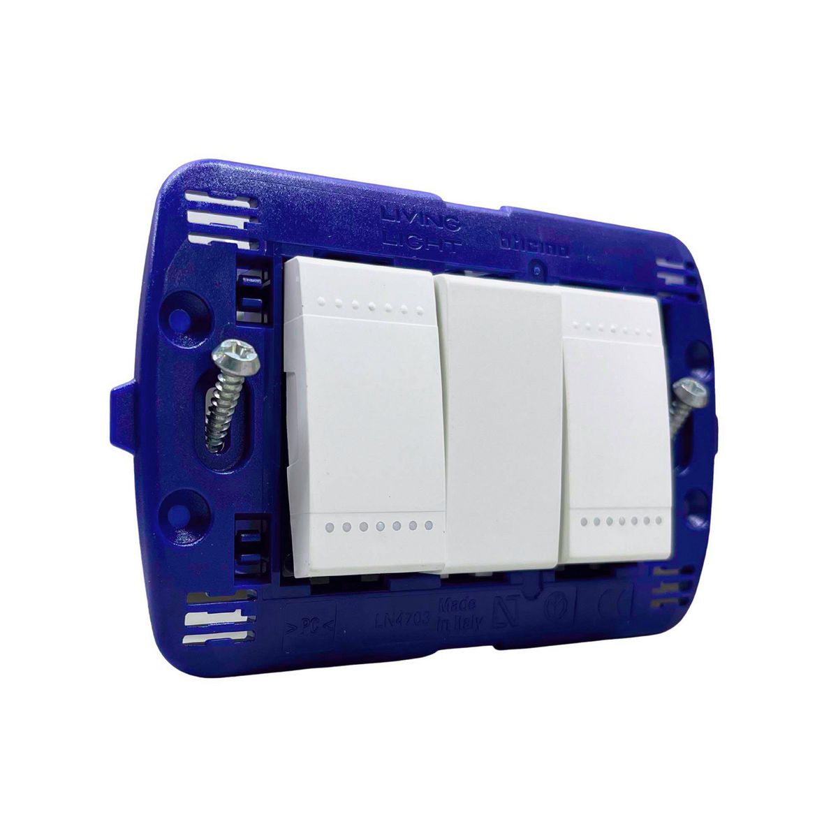 BTICINO - Interruptor Doble Living Light Blanco