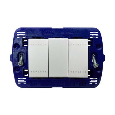 Conmutador Doble 3 Vias Living Light Blanco