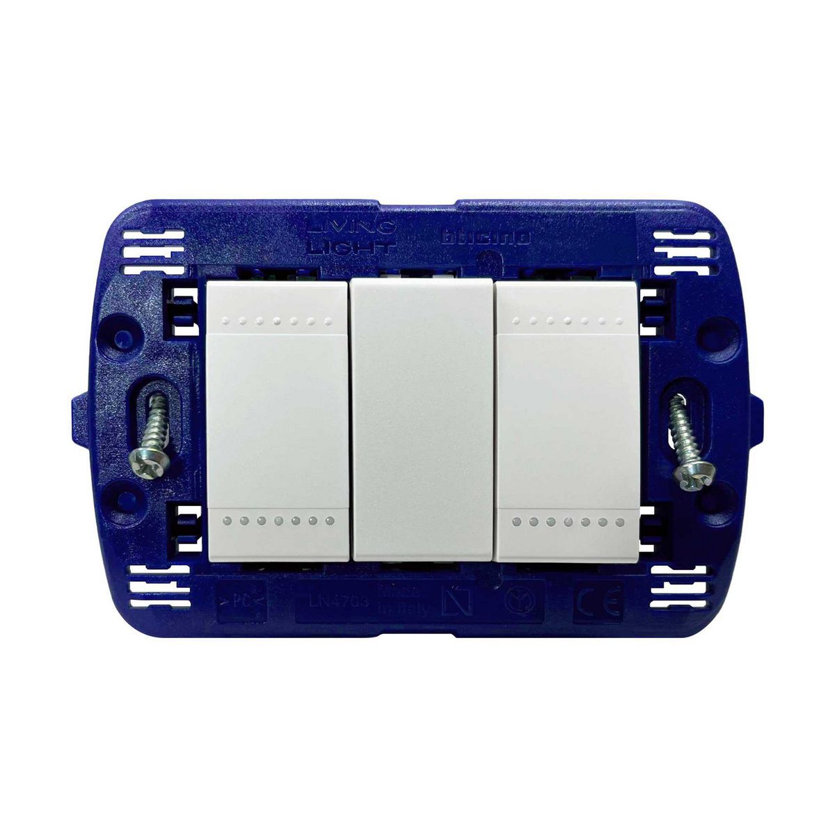 BTICINO - Conmutador Doble 3 Vias Living Light Blanco