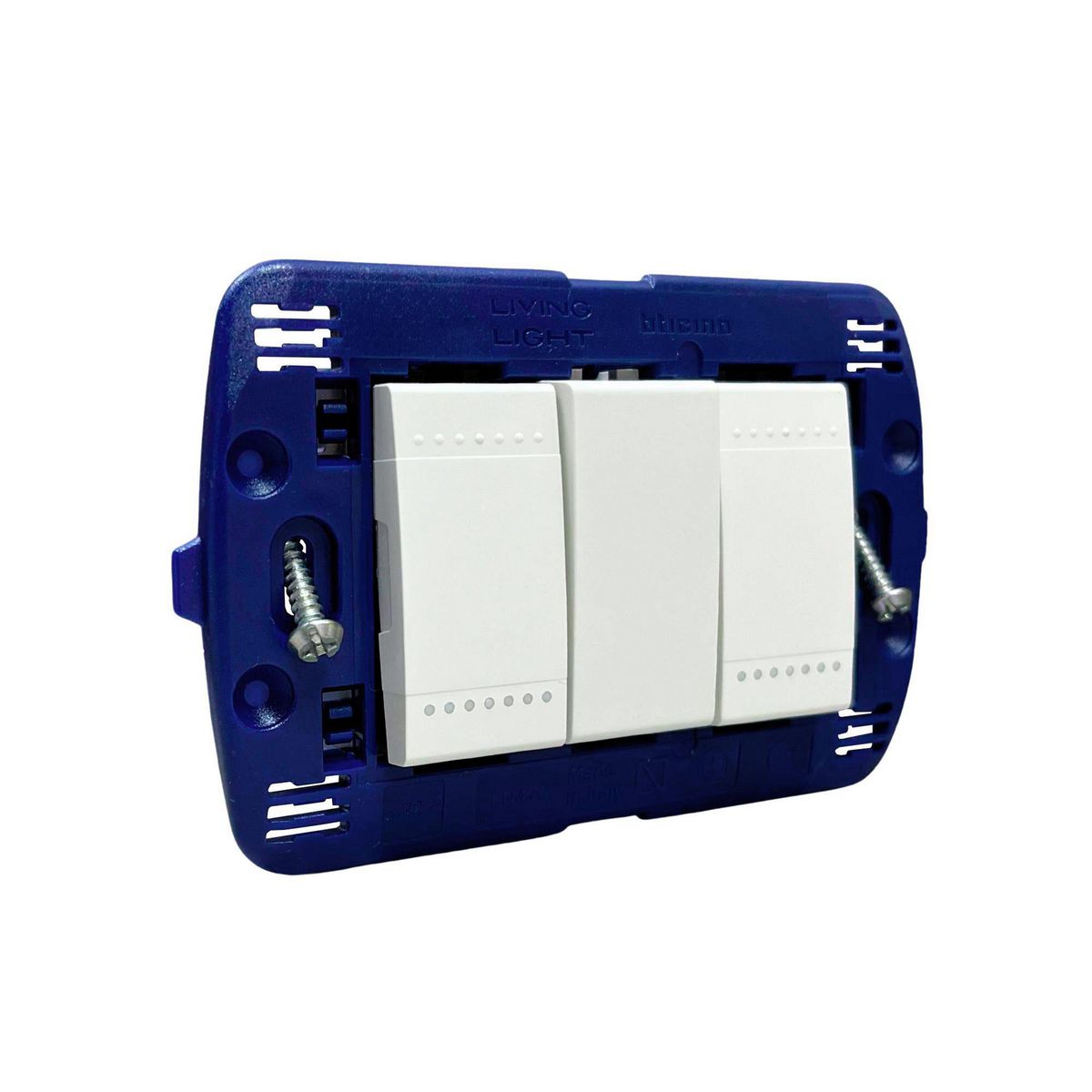 BTICINO - Conmutador Doble 3 Vias Living Light Blanco