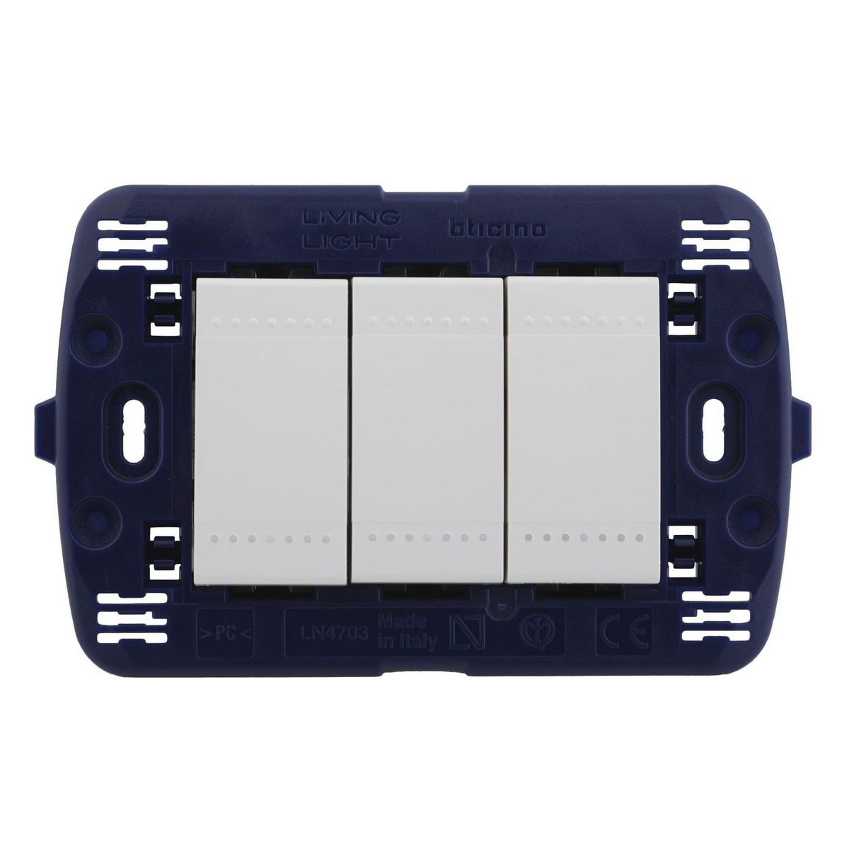 BTICINO - Interruptor Triple Living Light Blanco