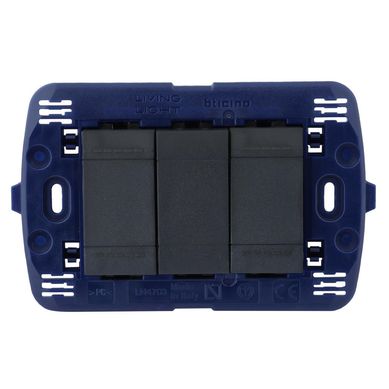 Interruptor Doble Bticino Living Light Negro