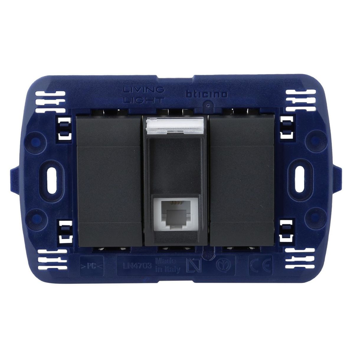 BTICINO - Toma Telefonica Living Light Negro