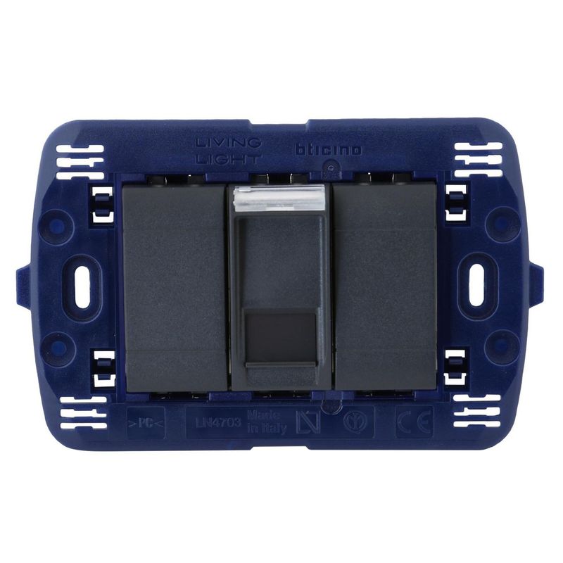 BTICINO - Toma Internet RJ45 Living Light Negro