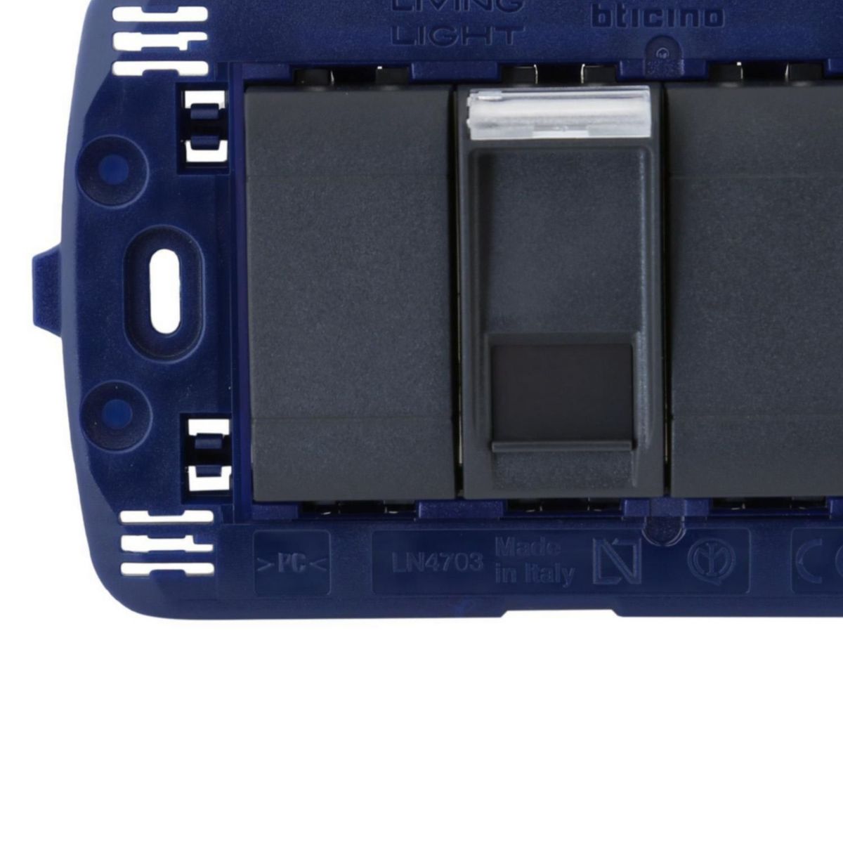 BTICINO - Toma Internet RJ45 Living Light Negro