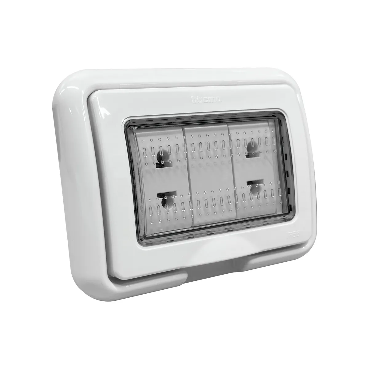 BTICINO - Tomacorriente Doble Idrobox Living Light Blanco