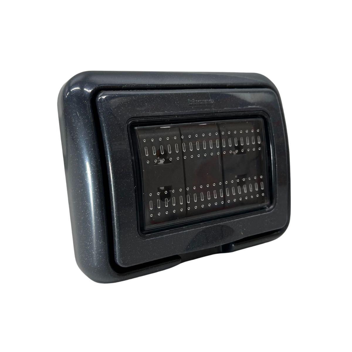 BTICINO - Tomacorriente Doble Idrobox Living Light Negro