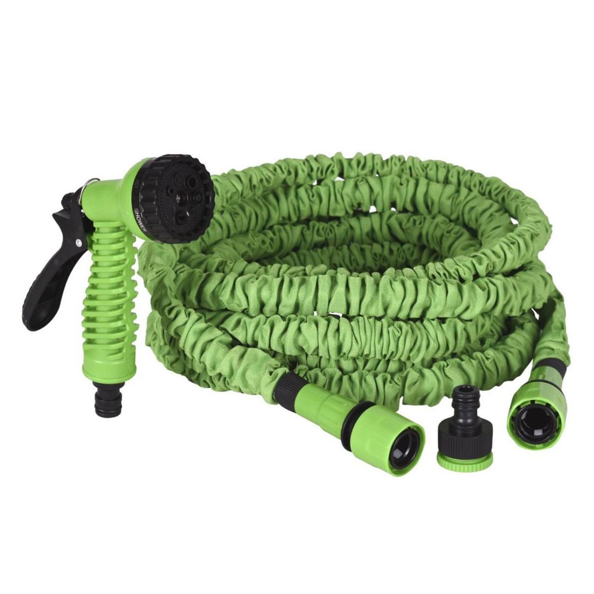 ERGO - Manguera Expandible 15m + Accesorios PVC Verde