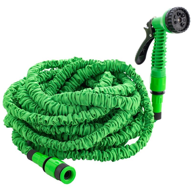 ERGO - Manguera Expandible 30m + Accesorios PVC Verde