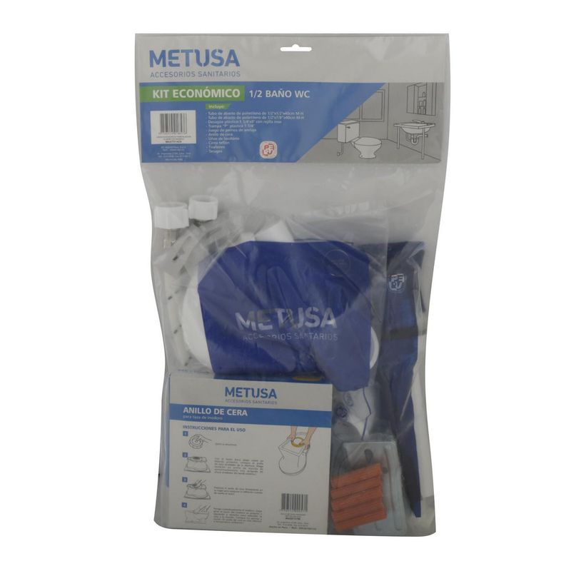 METUSA - Kit de Accesorios 1/2 Baño Económico