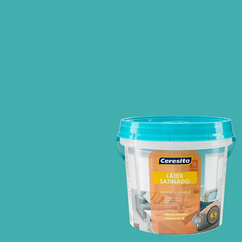 CERESITA - Látex Satinado Verde turquesa 1gl