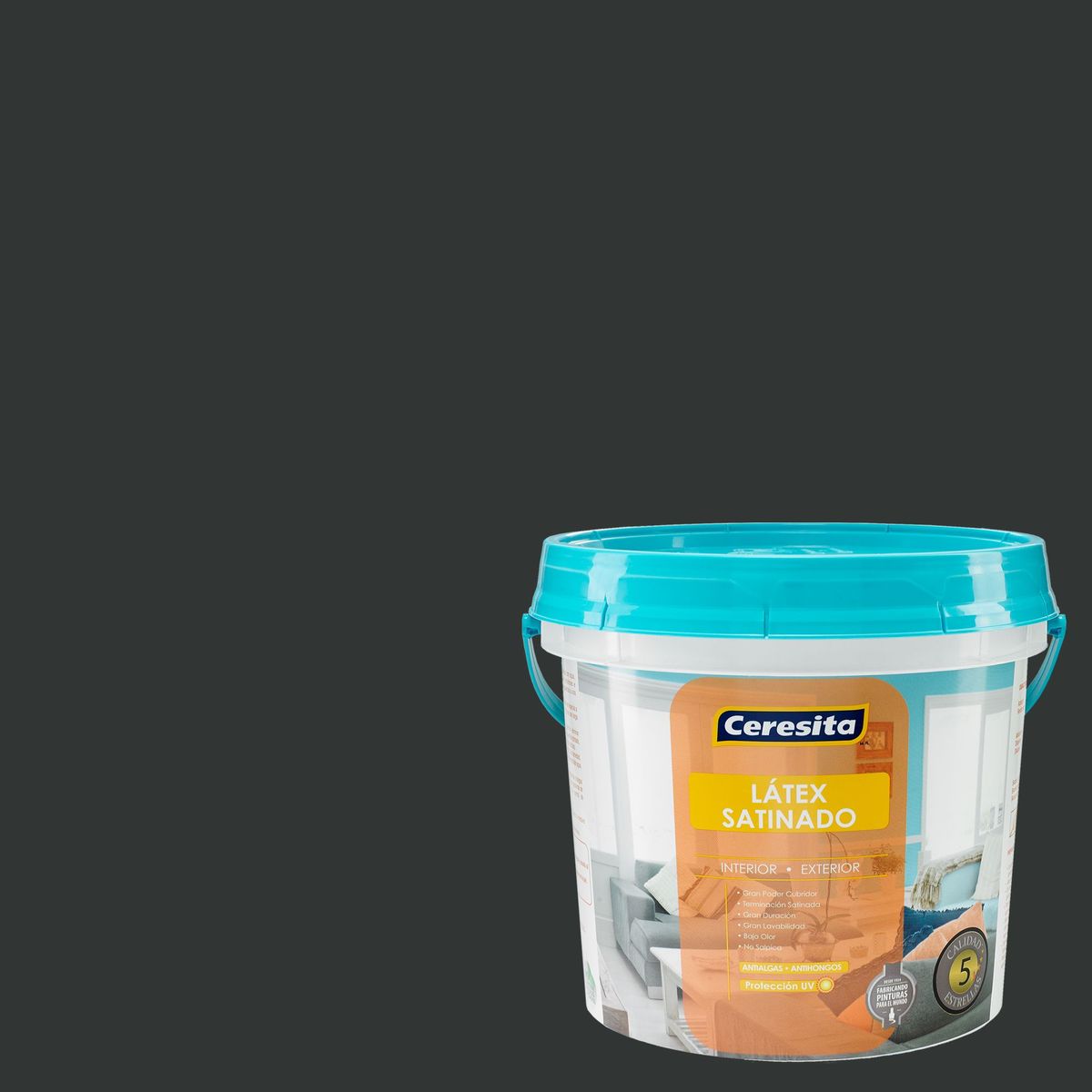 CERESITA - Látex Satinado Negro 1gl