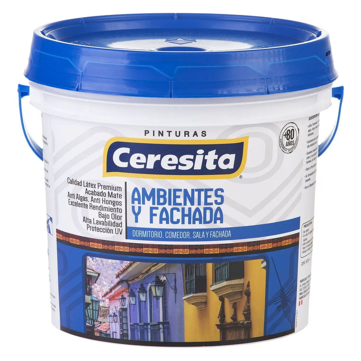 CERESITA - Pintura Látex Premium Blanco Decorativo 3.875 L