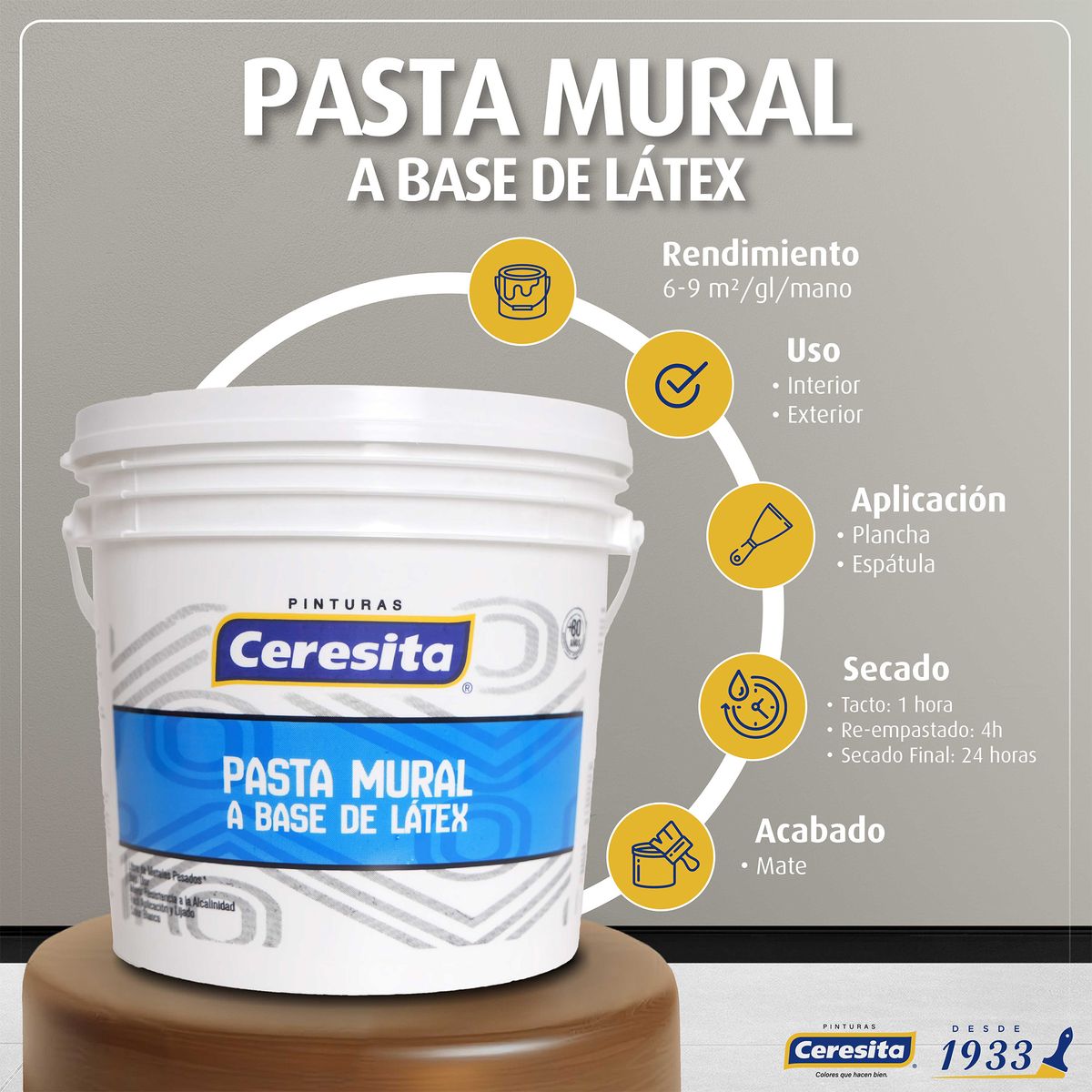 CERESITA - Pasta Mural Blanca 1GL