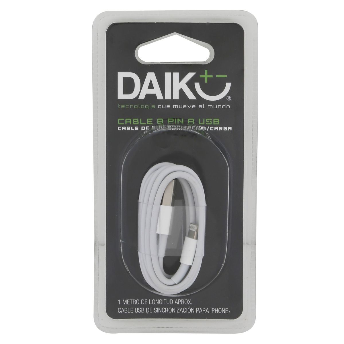 DAIRU - Cable Lightning USB 1m Dairu Negro