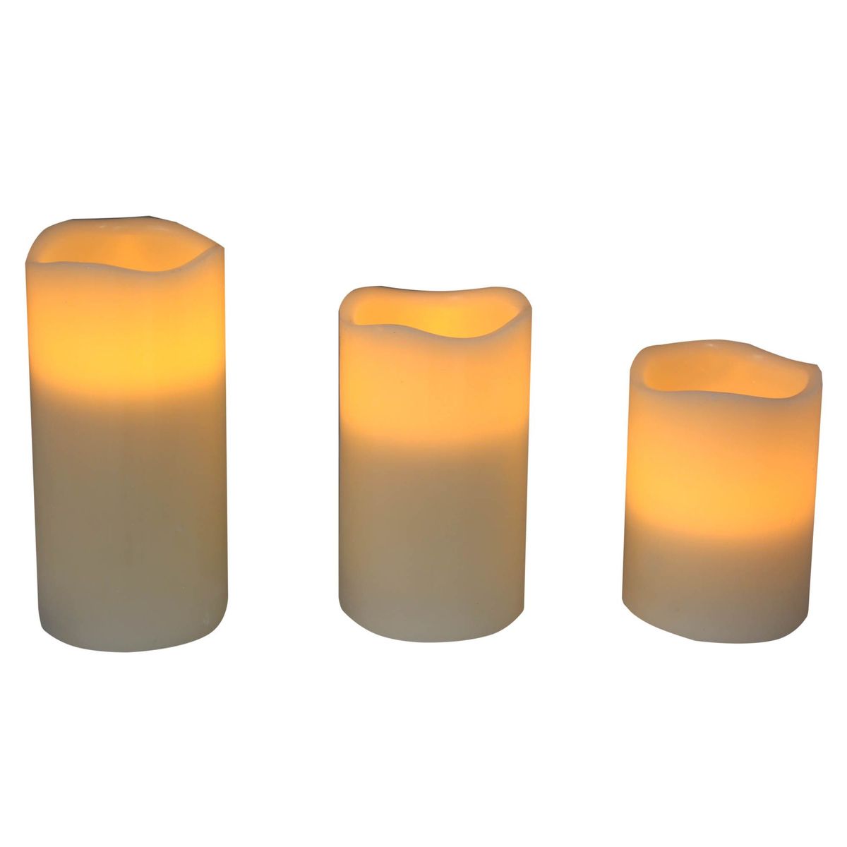 JUST HOME COLLECTION - Set de 3 velas Led con control remoto