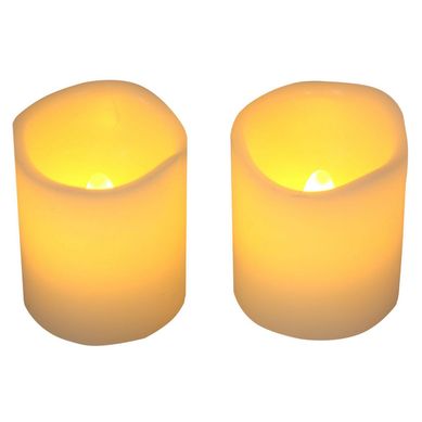 Set 2 velas Led Decorativo Marfil 6x5x5cm